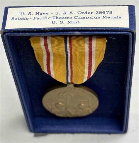 WW2 US Navy USMC Asiatic Pacific Campaign Medal - New in Box - Enemy ...