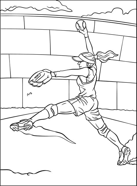 Softball Coloring Pages