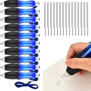 Jetec 10 Pieces Retractable Big Fat Ballpoint Pens Blue Body Pens with ...