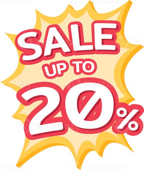 Up to 20 percent off label, Promotion discount banner templates ...