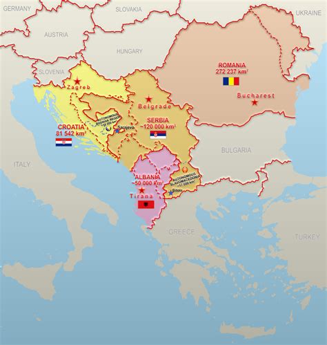 Map Balkan States