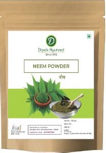 dipak ayurved Neem Leaf Powder (2 in 1 Uses) for Face Mask/Hair removal ...