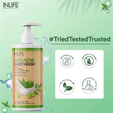 Buy INLIFE ANTI ACNE FACE WASH WITH NEEM ,GLOWING SKIN | ALL SKIN TYPES ...