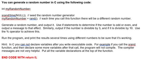 Image result for C-code Random Number Generator
