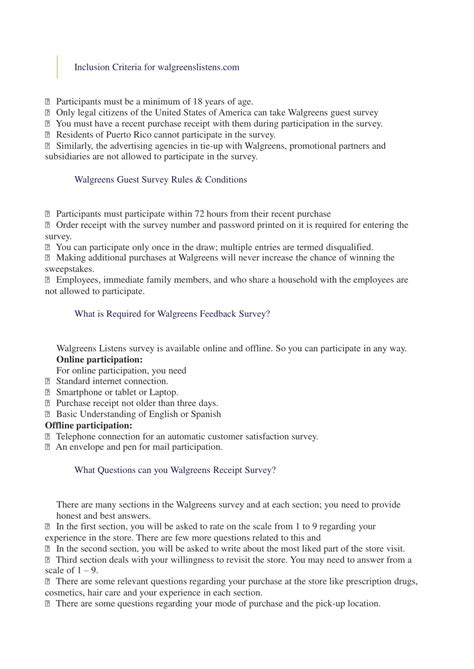 PPT - Walgreenslistens Feedback survey- PPT PowerPoint Presentation ...