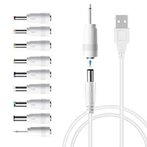 LANMU USB to DC Power Cable, 8 in 1 Universal USB to DC Jack Charging ...