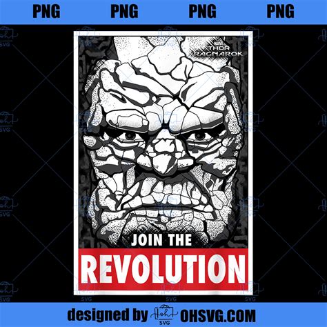 Marvel Thor Ragnarok Korg Join Revolution Propaganda PNG, Marvel PNG ...