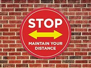 INSHOPFITTING Social Distancing Safety Floor Decals/POSTER Safety signs ...