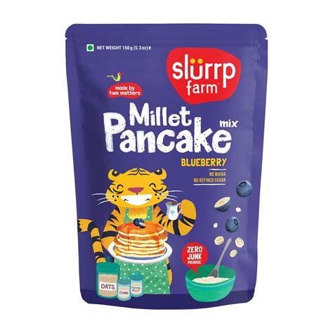 Slurrp Farm No Maida Pancake Mix | Instant Breakfast Mix made with Oats ...