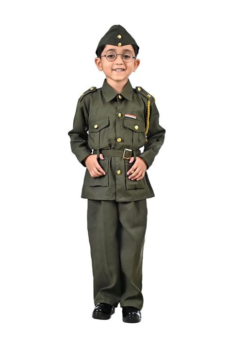 Buy BookMyCostume Subhash Chandra Bose Freedom Fighter Kids Fancy Dress ...