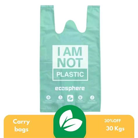 Carry Bags - Bio plastic(PLA)- Ecosphere 100% Biodegradable Eco ...