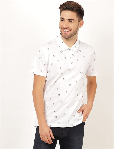 Buy Pure Cotton Printed Polo Neck T-Shirt at Marks & Spencer