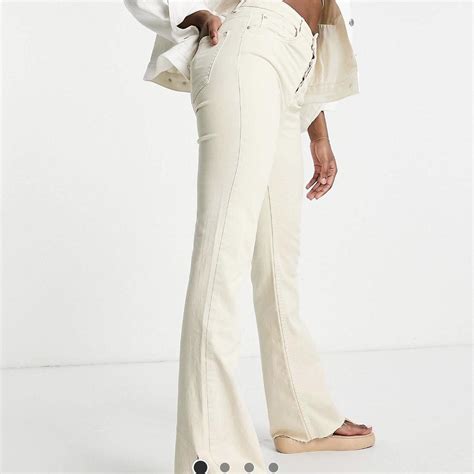 Stradivarius slim flare Jean in Ercu Size 10 Brand... - Depop