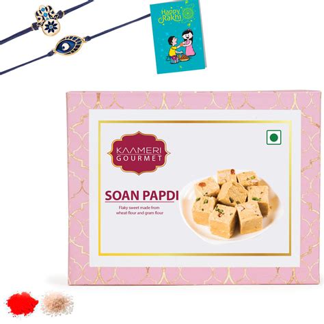 Kaameri Bazaar Rakhi for Brother combo with Sweets - Set of 2 Rakhi ...