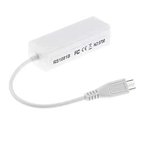 Micro USB to RJ45 LAN 10/100Mbps Fast Ethernet Network Adapter Card ...
