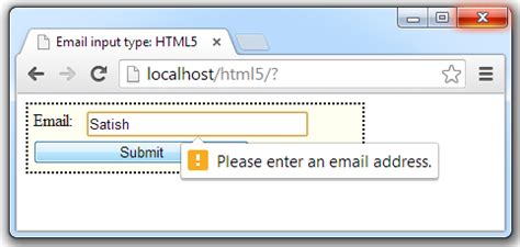 Input Type Email in HTML 的图像结果