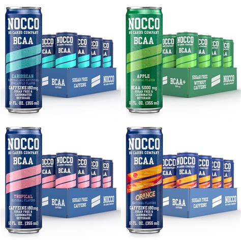 NOCCO BCAA Energy Drink Variety Pack - 12 Count Pack | Ubuy India