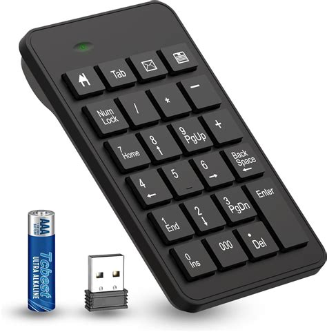 Amazon.com: Wireless Number Pad with Battery, Enhanced Efficiency with ...