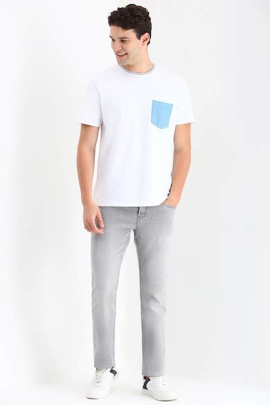 Buy Men Grey Slim Fit Mid Wash Jeans Online - 39727312 | Allen Solly