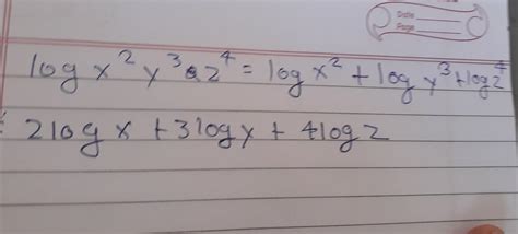 simplify: logarithm x²y³/ z⁴ - Brainly.in