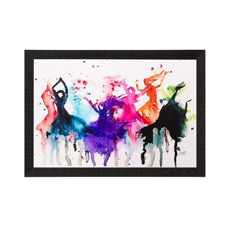 Abstract Colorful Women Matt Textured UV Art Painting - eCraftIndia Online