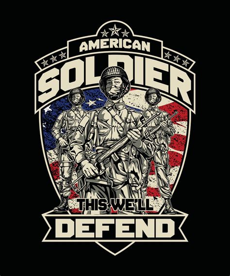 American Soldier This Well Defend 46466572 Vector Art at Vecteezy