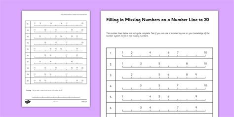 Missing Number Number Line Excel Worksheet 的图像结果