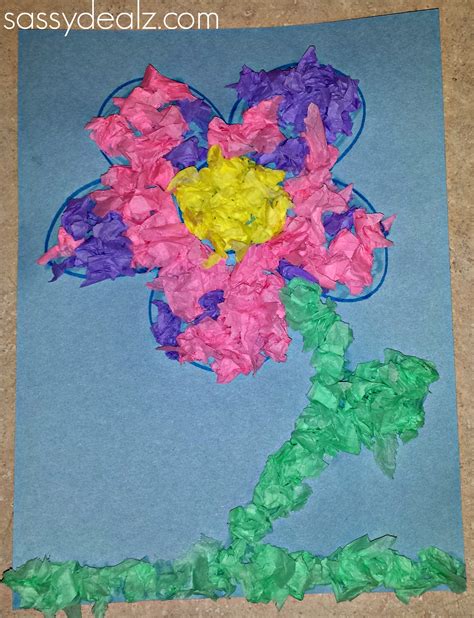 Easy Tissue Paper Flower Craft For Kids - Crafty Morning