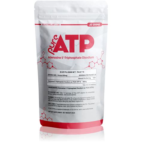 Bulkstimulants Pure Atp Adenosine Triphosphate Powder Increase Energy ...