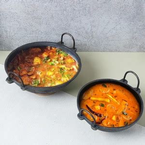 The Indus Valley Pre-Seasoned Cast Iron Kadai/Kadhai with Strong ...