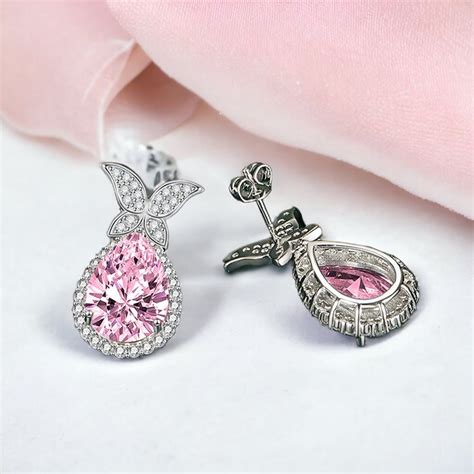 Buy Designs & You Crushed Ice Cut Cubic Zirconia Silver Plated Pink ...