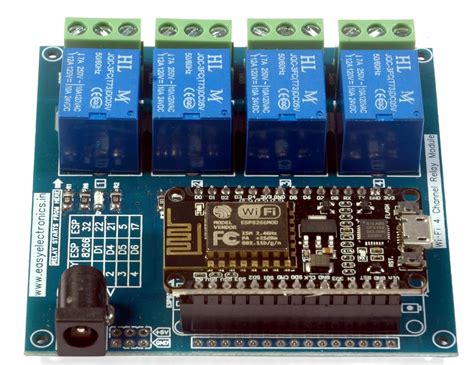 ESP8266 NodeMCU Based 4-Channel Relay Board Micro Controller Board | Robodo