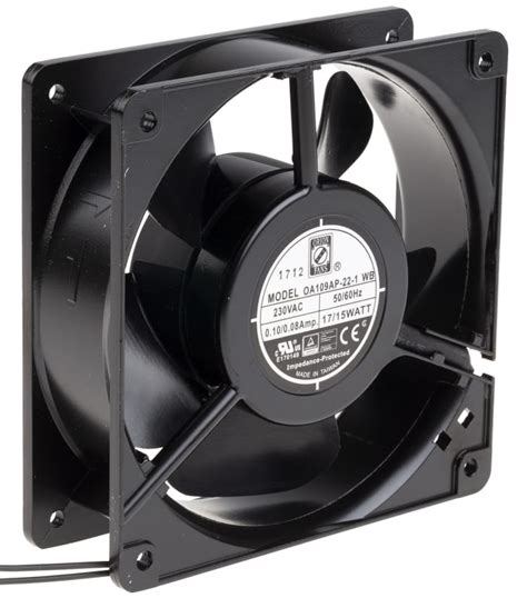 RS PRO | RS PRO Axial Fan, 230 V ac, AC Operation, 186.9m³/h, 15W, 120 ...