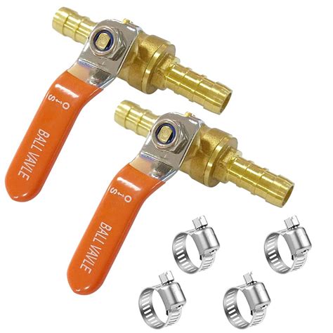 ANPTGHT 3/8" Hose Barbed Brass Ball Valve, Heater Hose Shut Off Valve ...
