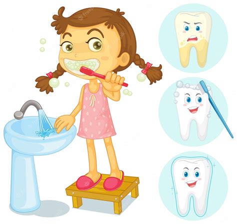 Boy Brushing Teeth Clip Art