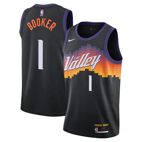 Phoenix Suns City Jersey 2021 - Men's Phoenix Suns #1 Devin Booker ...