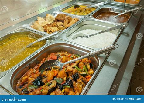 Indian Lunch Buffet or Catering Table Stock Image - Image of cuisine ...