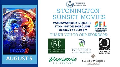Stonington Sunset Movies - Sonic the Hedgehog 3, Wadawanuck Square ...