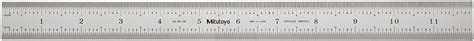 Mitutoyo 182-126, Steel Rule, 12"/300mm ( 1/50, 1/100", 1mm, 0.5mm), 3/ ...