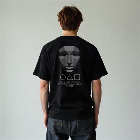 Establiss Squid Game-Front Man Oversized Black T-shirt