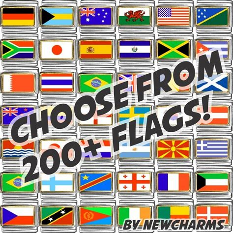 Country FLAG ITALIAN CHARM for your bracelet choose from 200+ World Flags 9mm | eBay