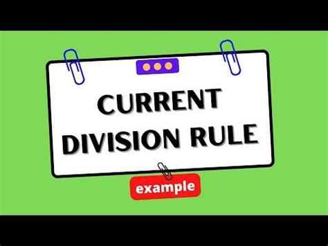 Image result for Current Division Rule