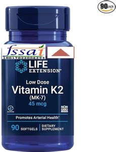 Life Extension Low Dose Vitamin K2 Price in India - Buy Life Extension ...