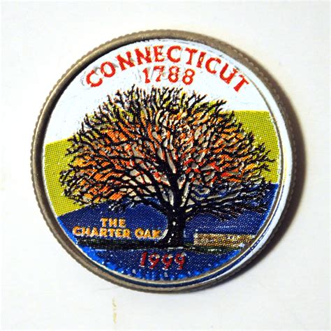 1999 P Connecticut Color State Quarter - Scoopy's Collection