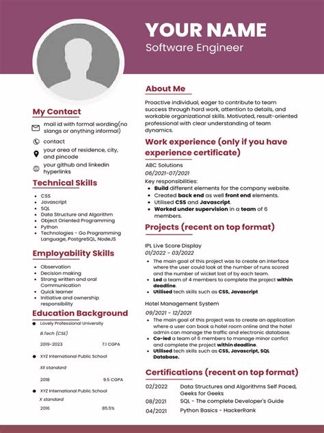 1 Pager Sample Resume | PDF