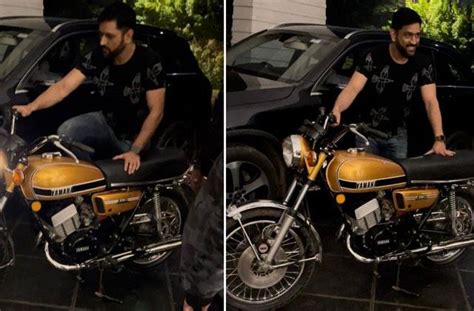 महेंद्र सिंह धोनी ने रिस्टोर करवाई अपनी यामाहा आरडी350, देखें तस्वीरें ...