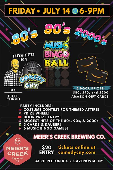 Doing the Decades Music Bingo Ball, Meier's Creek Brewing Company ...
