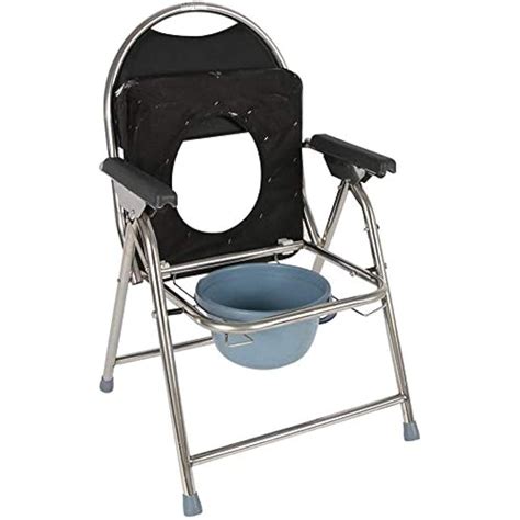 WYKDL Steel Folding Bedside Commode Toilet Chair Wheel India | Ubuy