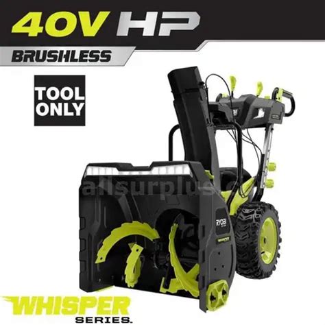 RYOBI 24" 40-Volt HP Brushless Whisper Series 2-Stage Cordless Electric ...