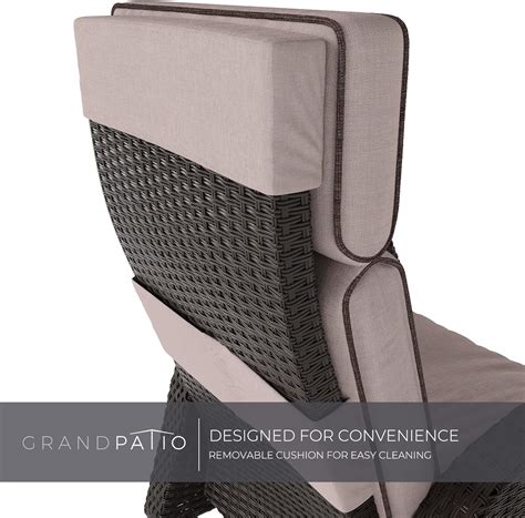 Buy Grand Patio Indoor & Outdoor Moor Recliner PE Wicker with Flip ...